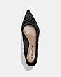 COACH®,JACKIE PUMP,Mixed Material,Black,Inside View,Top View