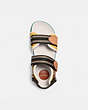 COACH®,TRAIL SANDAL,Mixed Material,Reef Green,Inside View,Top View