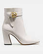 COACH®,TERI BOOTIE,Leather,Chalk,Angle View