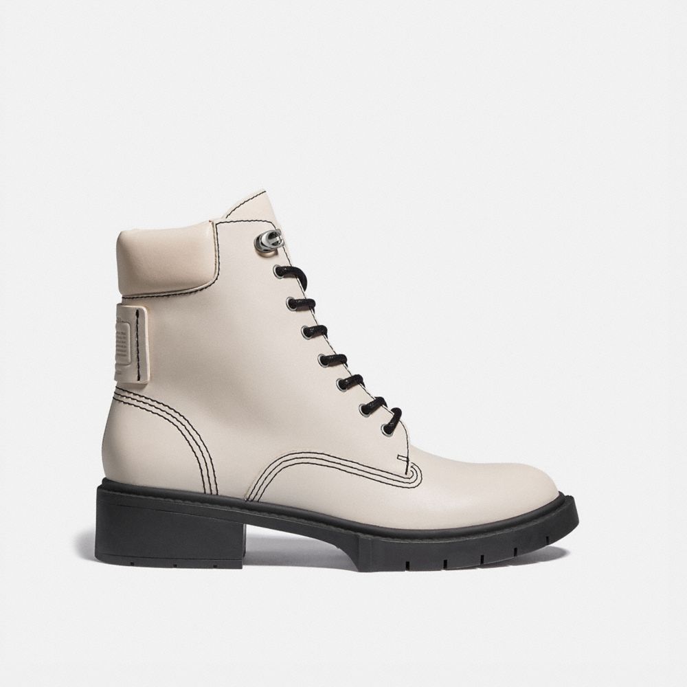COACH®,Lorimer Bootie,,Angle View