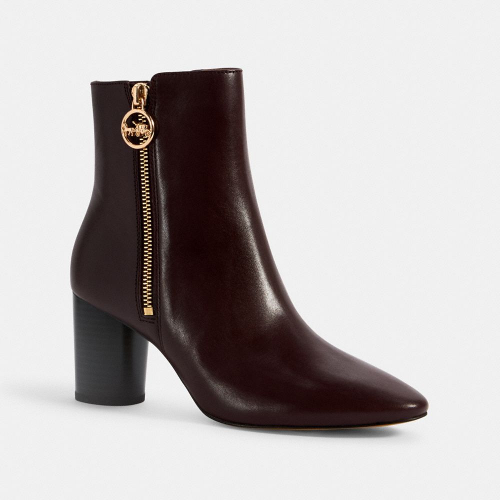 COACH®,BOTTINES IRIS,Cuir,Canneberge,Front View