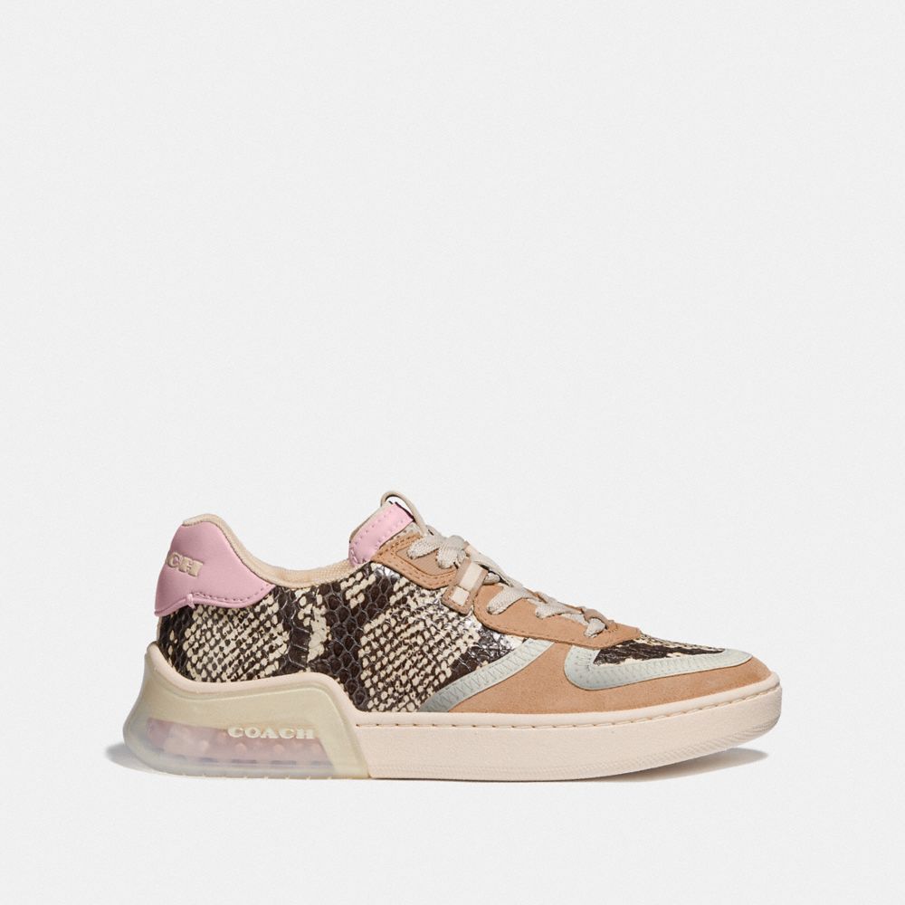 COACH®,CITYSOLE COURT SNEAKER,mixedmaterial,Beechwood/Aurora,Angle View