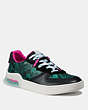 COACH®,CITYSOLE COURT SNEAKER,mixedmaterial,Reef/Black,Front View