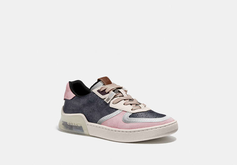 COACH®,CITYSOLE COURT SNEAKER WITH CAMO PRINT,Signature Coated Canvas/Leather,Multi,Front View