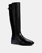 COACH®,FAE RIDING BOOT,Leather,Black,Front View