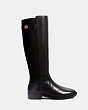 COACH®,FAE RIDING BOOT,Leather,Black,Angle View