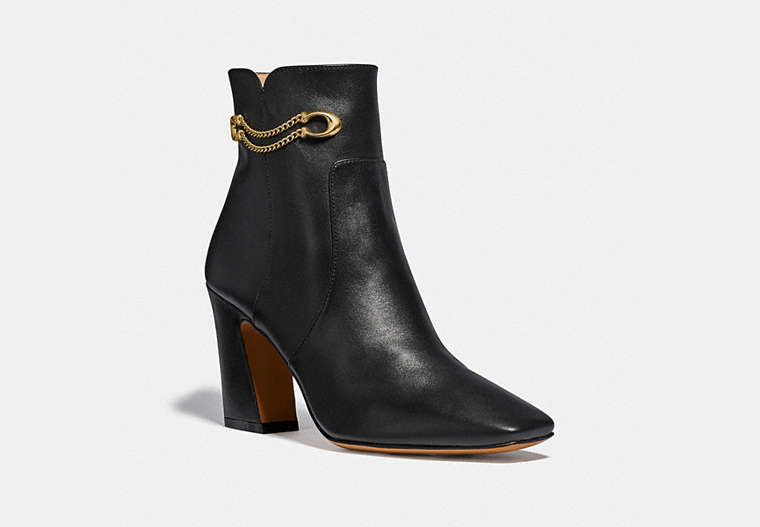 COACH®,TESSA BOOTIE,Leather,Black,Front View image number 0
