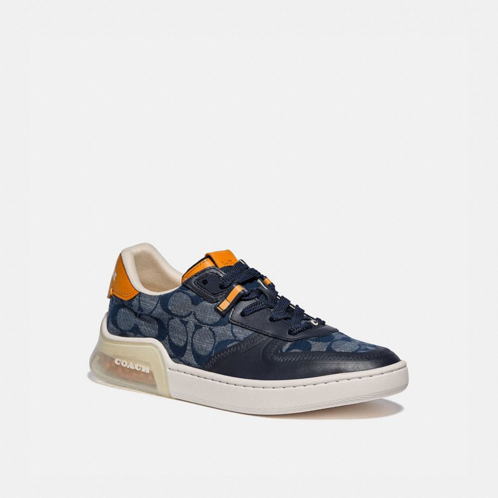 COACH®,CITYSOLE COURT SNEAKER,Coated Canvas,CHAMBRAY,Front View image number 0