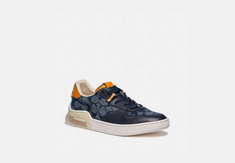COACH®,CITYSOLE COURT SNEAKER,Coated Canvas,CHAMBRAY,Front View