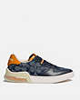 COACH®,CITYSOLE COURT SNEAKER,Coated Canvas,CHAMBRAY,Angle View