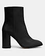 COACH®,BRIELLE BOOTIE,Leather,Black,Angle View