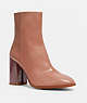 COACH®,BRIELLE BOOTIE,Leather,DUSTY ROSE,Front View