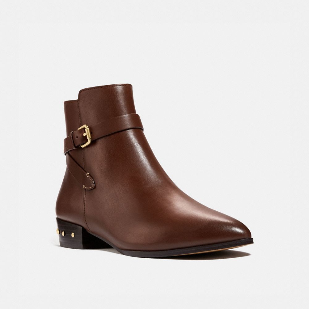COACH®,KAITLIN BOOTIE,Leather,Walnut brown,Front View image number 0