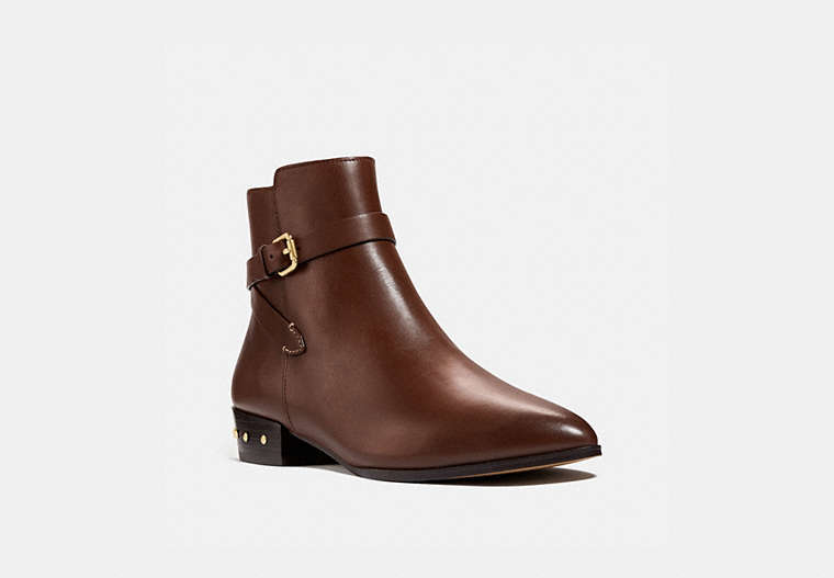 COACH®,KAITLIN BOOTIE,Leather,Walnut brown,Front View