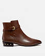 COACH®,KAITLIN BOOTIE,Leather,Walnut brown,Angle View