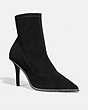 COACH®,WHITNY BOOTIE,Suede,Black,Front View