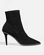 COACH®,WHITNY BOOTIE,Suede,Black,Angle View