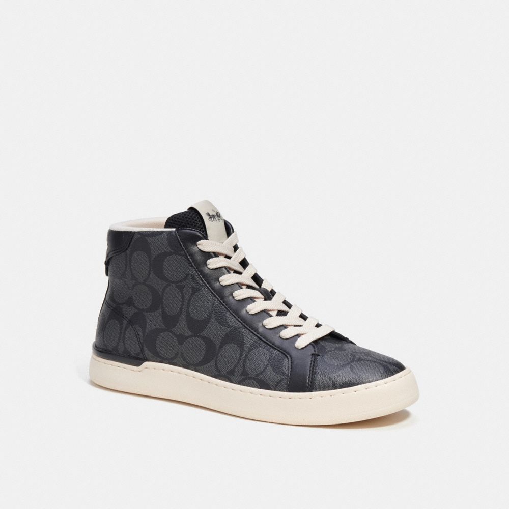 Shop Coach SIGNATURE Clip Court High Top Sneaker (G5385) by sh1nach1ku