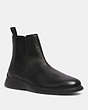 COACH®,CITYSOLE CHELSEA BOOT,Pebbled Leather,Black,Front View