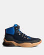 COACH®,CITYSOLE HIKER,mixedmaterial,Midnight Navy Blue Fin,Angle View