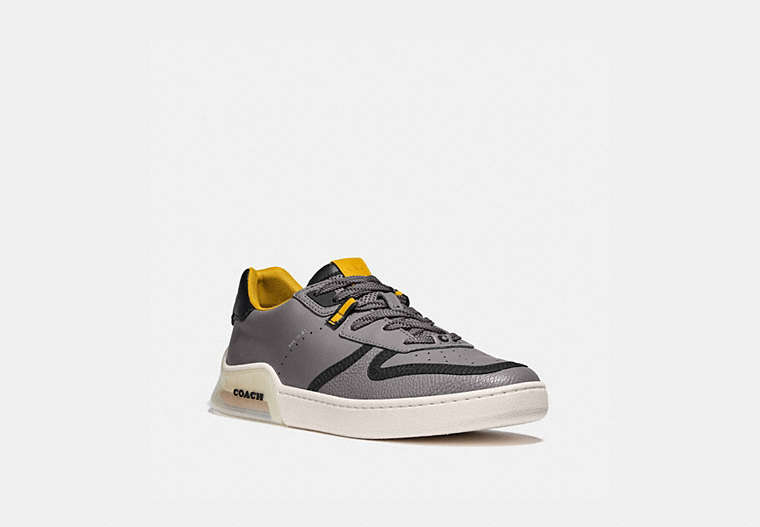 COACH®,CITYSOLE COURT SNEAKER,mixedmaterial,HEATHER GREY,Front View