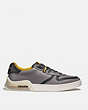 COACH®,CITYSOLE COURT SNEAKER,mixedmaterial,HEATHER GREY,Angle View