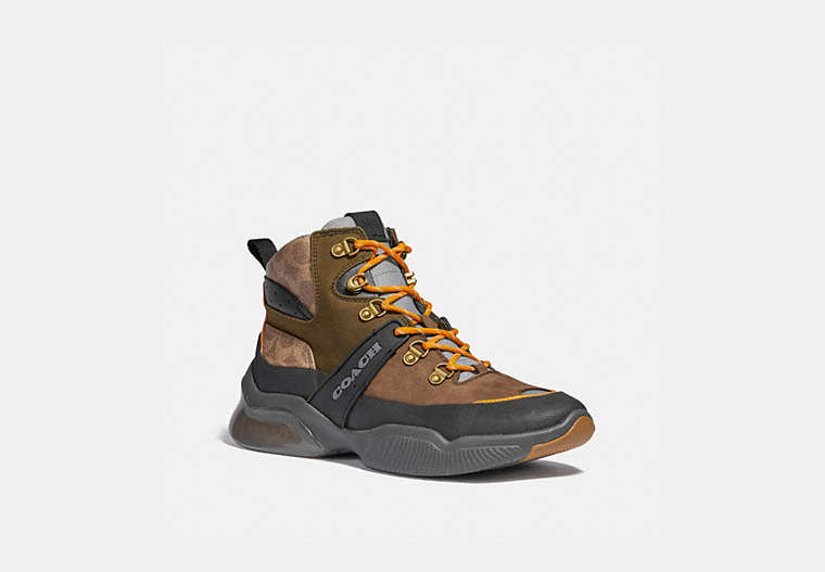 COACH®,CITYSOLE HIKER,Mixed Material,KHAKI OLIVE,Front View