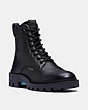 COACH®,CITYSOLE BOOT,Pebbled Leather,Black,Front View