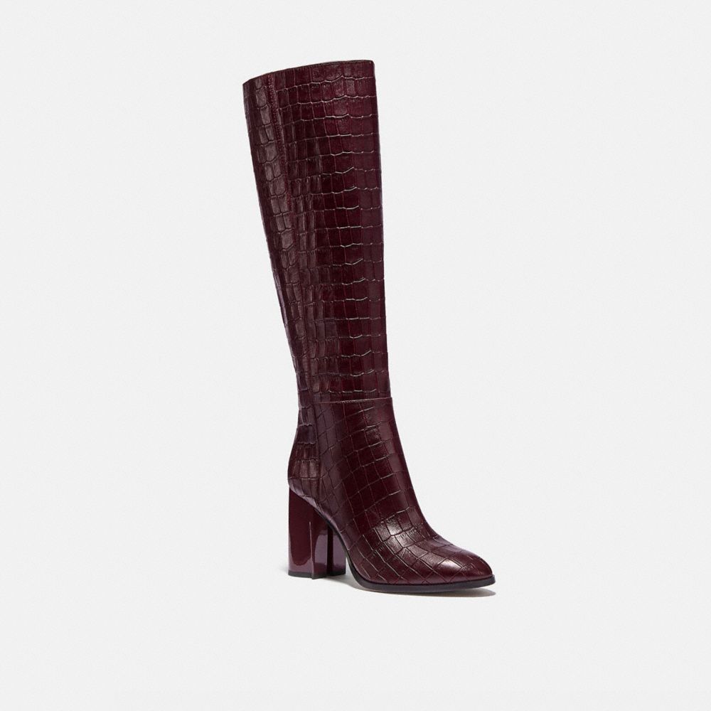 Coach on sale burgundy boots