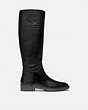 COACH®,FYNN BOOT,Leather,Black,Angle View
