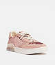 COACH®,CITYSOLE COURT SNEAKER,Mixed Material,Rose gold,Front View