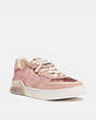 COACH®,CITYSOLE COURT SNEAKER,Mixed Material,Rose gold,Front View