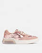 COACH®,CITYSOLE COURT SNEAKER,Mixed Material,Rose gold,Angle View