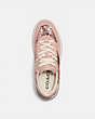 COACH®,CITYSOLE COURT SNEAKER,Mixed Material,Rose gold,Inside View,Top View