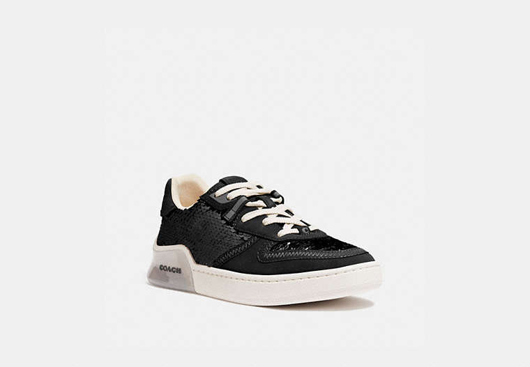 COACH®,CITYSOLE COURT SNEAKER,Mixed Material,Black,Front View image number 0