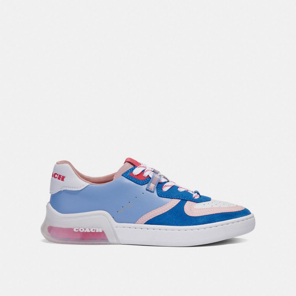 COACH®,CITYSOLE COURT SNEAKER,Leather,Periwinkle,Angle View