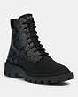 COACH®,CITYSOLE BOOT,mixedmaterial,Charcoal/Black,Front View