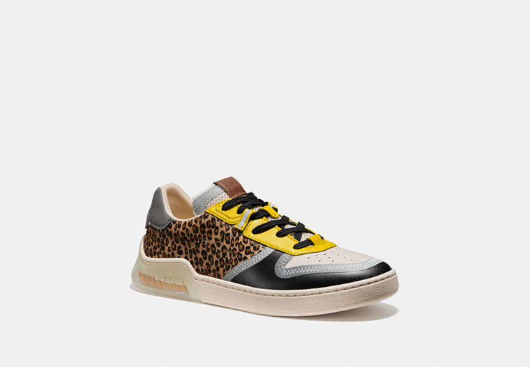 COACH®,CITYSOLE COURT SNEAKER IN COLORBLOCK,Mixed Material,Blk/Chk/Hrclf,Front View