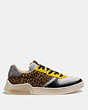 COACH®,CITYSOLE COURT SNEAKER IN COLORBLOCK,Mixed Material,Blk/Chk/Hrclf,Angle View