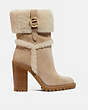COACH®,HARLIE BOOTIE,Suede,Oat,Angle View