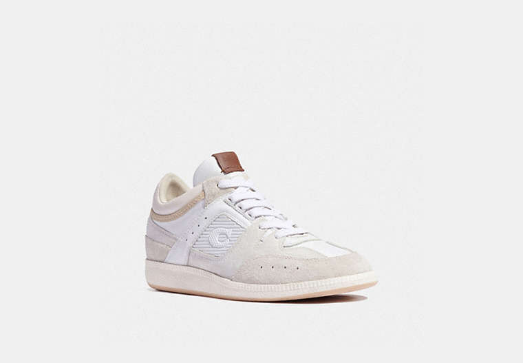 COACH®,CITYSOLE MID TOP SNEAKER,Leather,Optic White,Front View