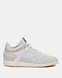 COACH®,CITYSOLE MID TOP SNEAKER,Leather,Optic White,Angle View