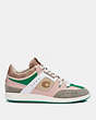 COACH®,CITYSOLE MID TOP SNEAKER,mixedmaterial,Blush Pink/Tan,Angle View