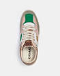 COACH®,CITYSOLE MID TOP SNEAKER,mixedmaterial,Blush Pink/Tan,Inside View,Top View