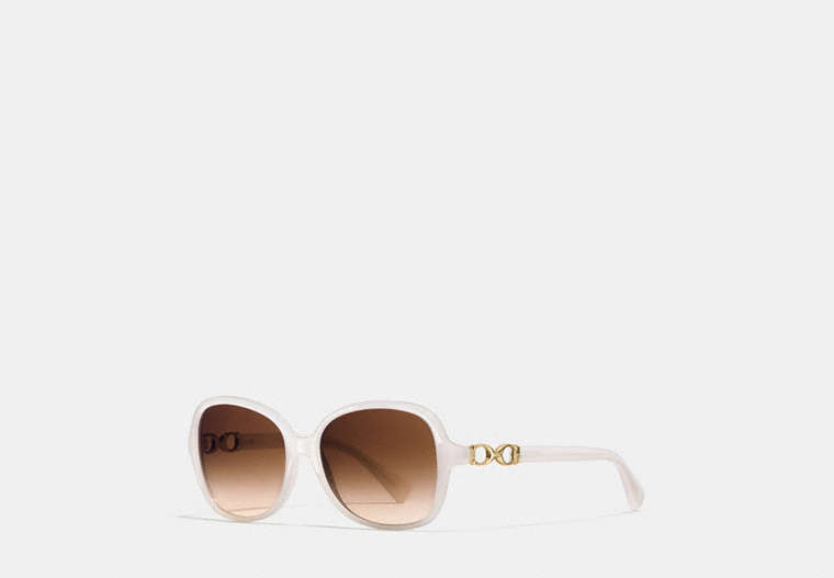 COACH®,COLE SUNGLASSES,Plastic,MILKY IVORY,Front View