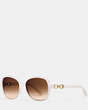 COACH®,COLE SUNGLASSES,Plastic,MILKY IVORY,Front View
