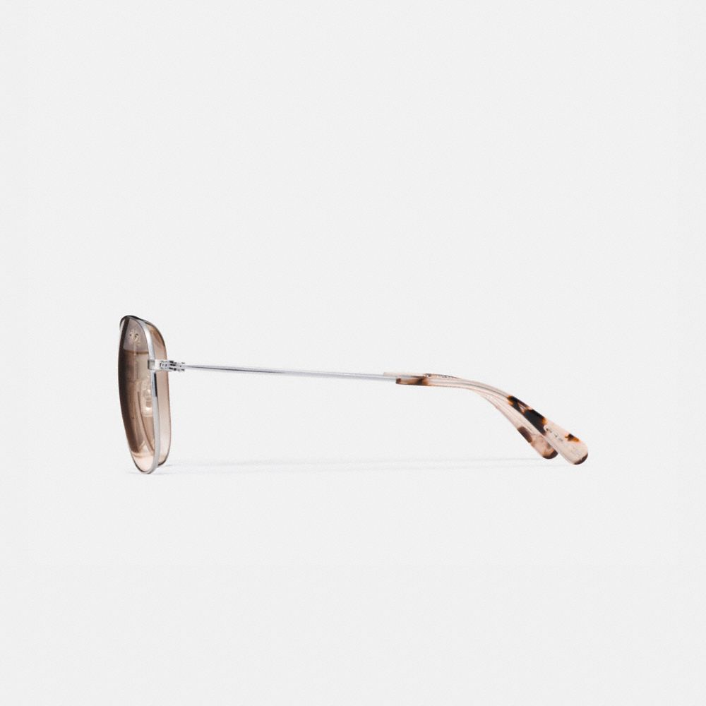 COACH®,Thin Metal Pilot Sunglasses,,Alternate View
