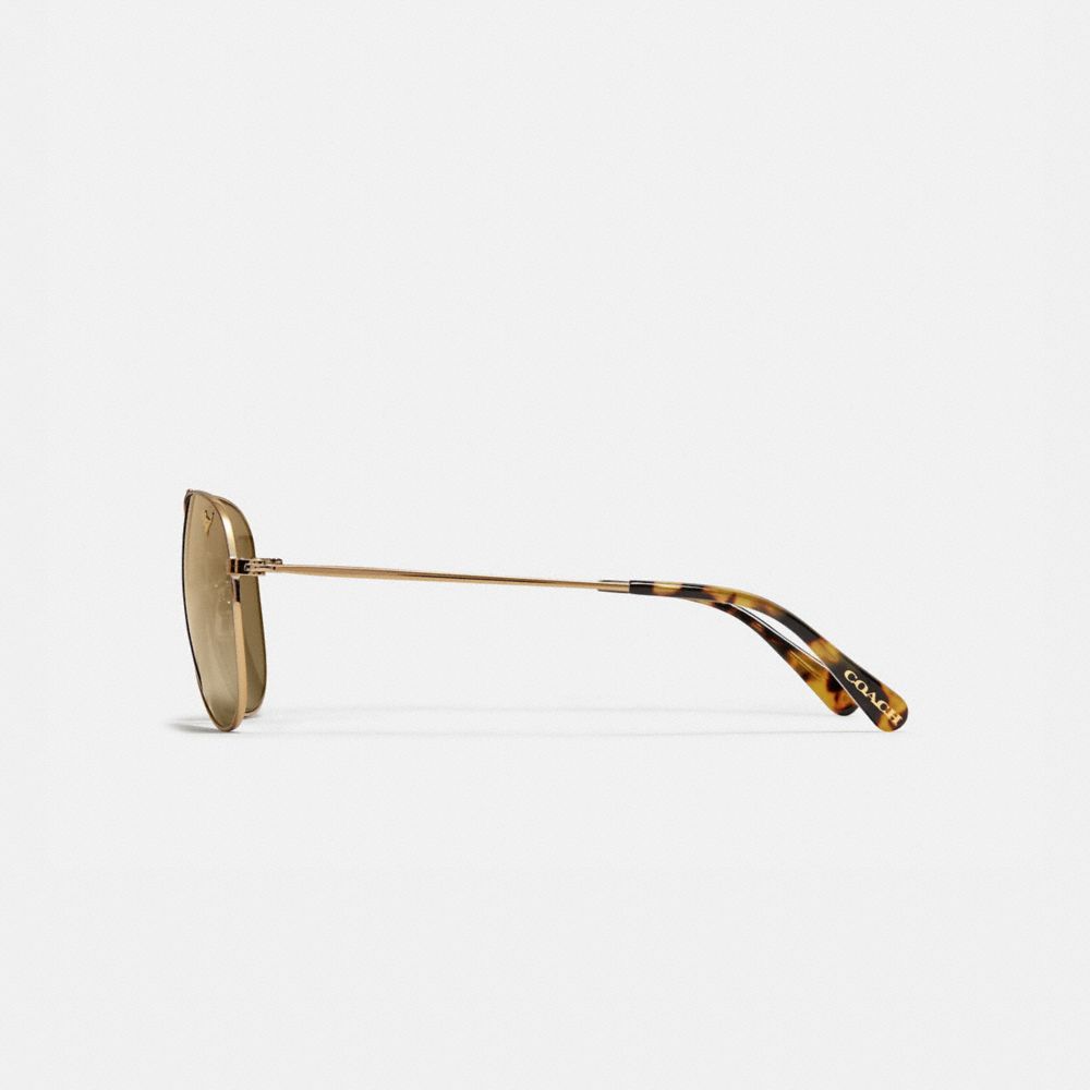 COACH®,Thin Metal Pilot Sunglasses,,Alternate View