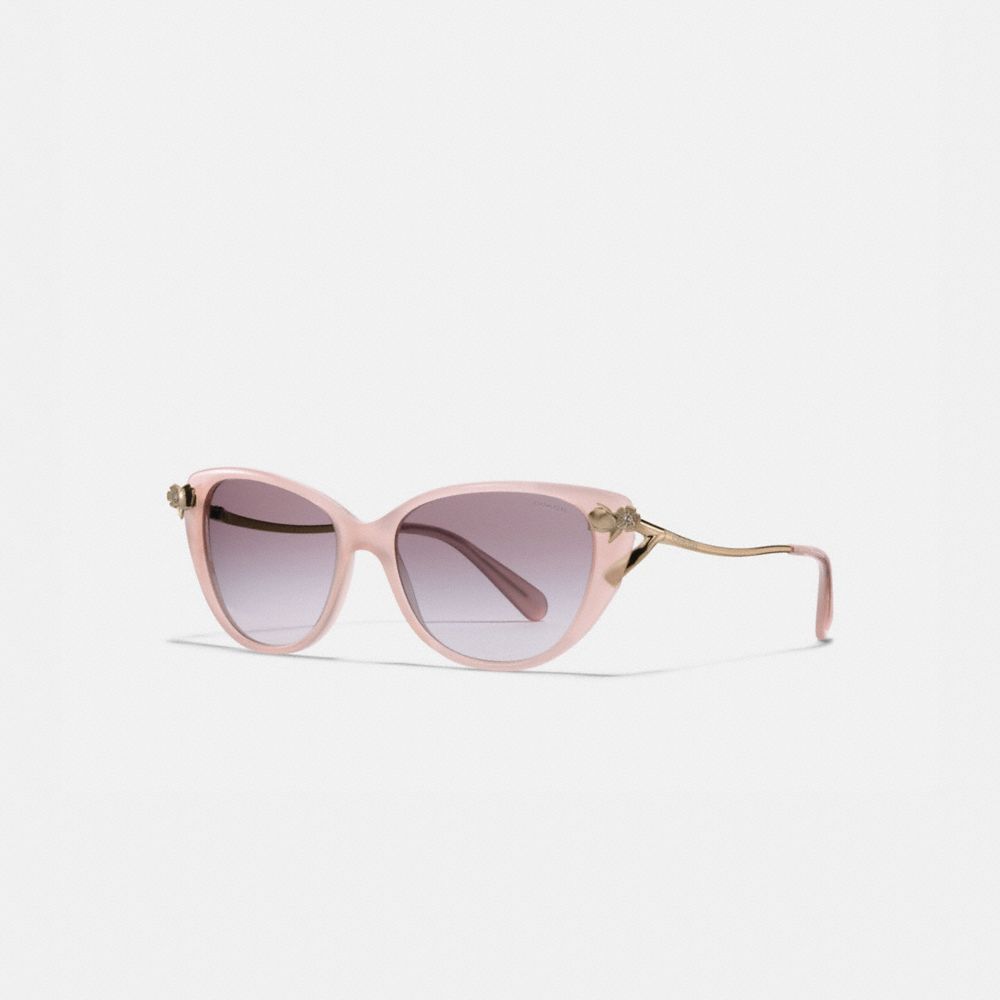 Lunettes de soleil rose thé