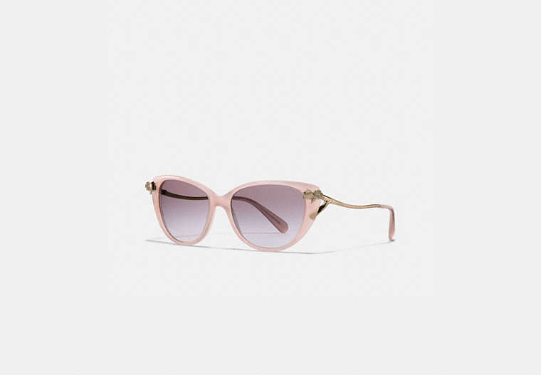 COACH®,TEA ROSE SUNGLASSES,Mixed Material,Milky Pink Blush,Front View